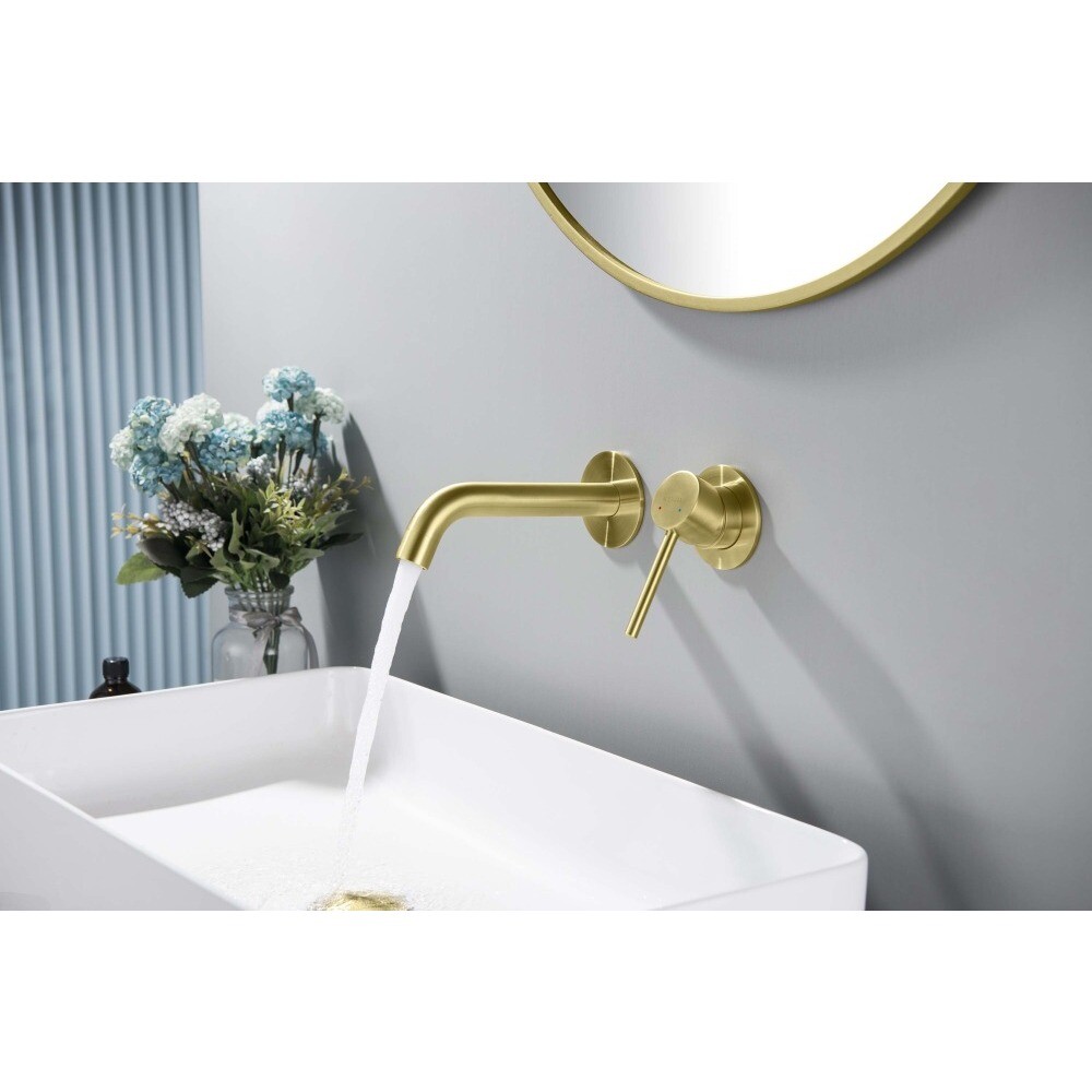 Смеситель для раковины встраиваемый золотой Aquatek "Европа" AQ1313BG - изображение 8