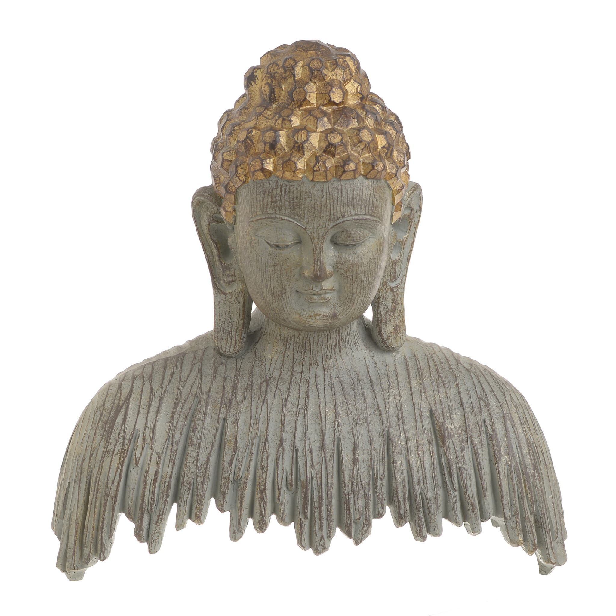 Статуэтка декоративная 23 см серая Buddha