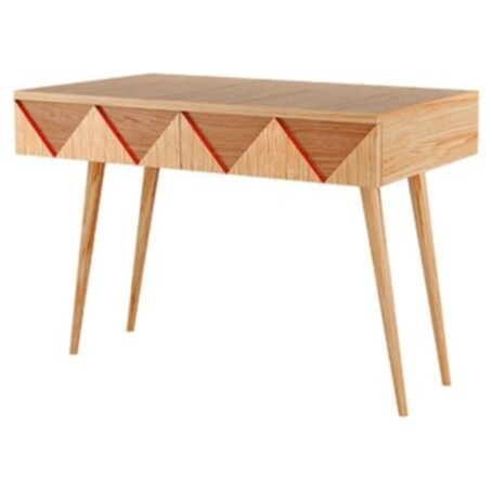 Консоль с ящиками деревянная шпон красная Woo Desk