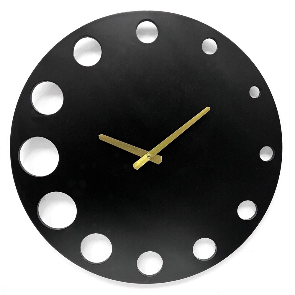 Часы настенные кварцевые круглые черные CL-47-1-1 Style White