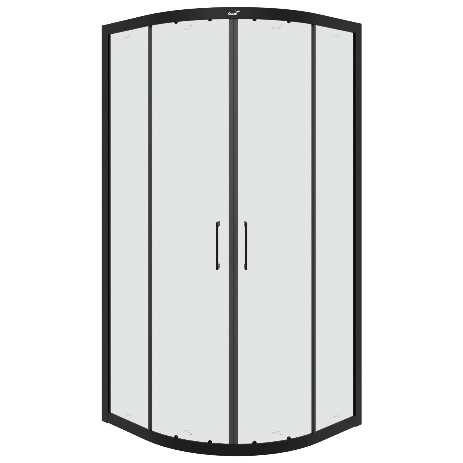 Душевой уголок четверть круга 100x100 см черный Cerutti SPA Viva 100B