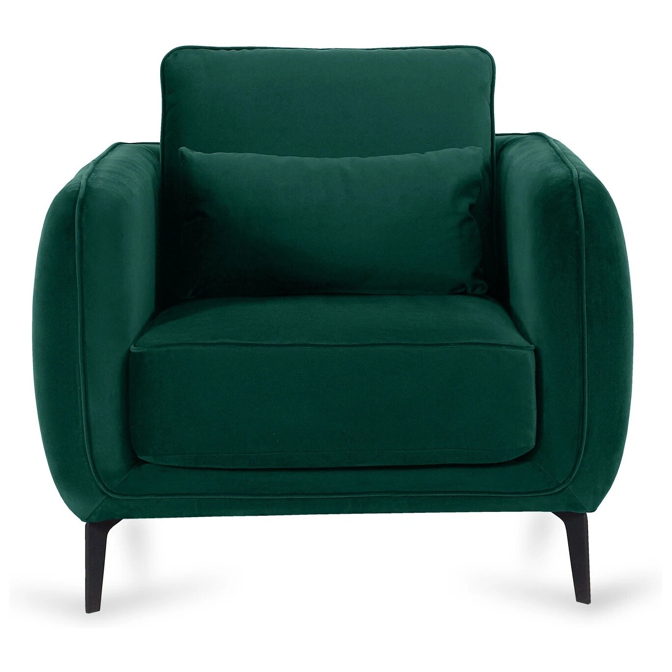 Кресло мягкое с подлокотниками ткань Foxy 74 зеленое Amsterdam