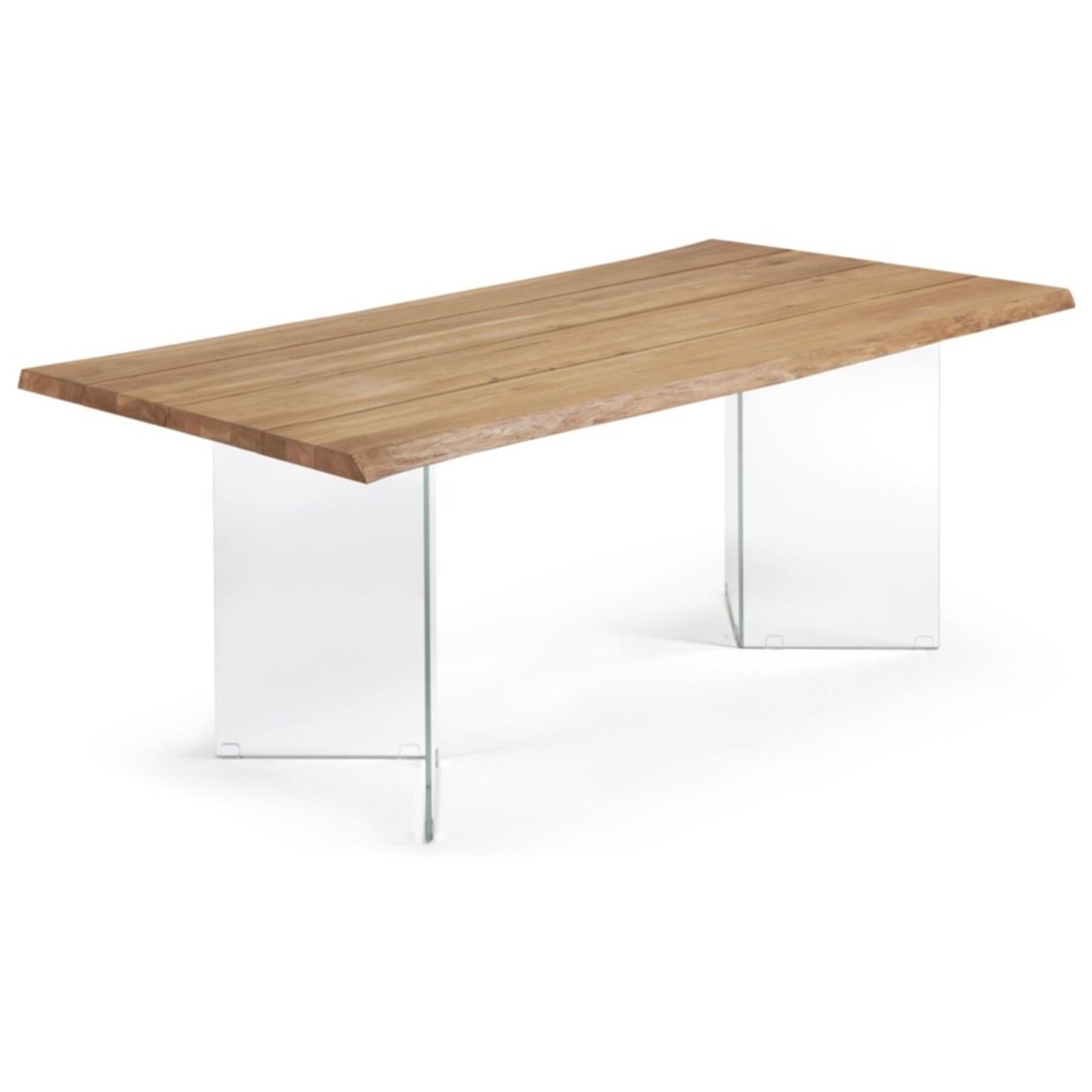 Обеденный стол деревянный со стеклянными ножками 180 см Lotty от La Forma