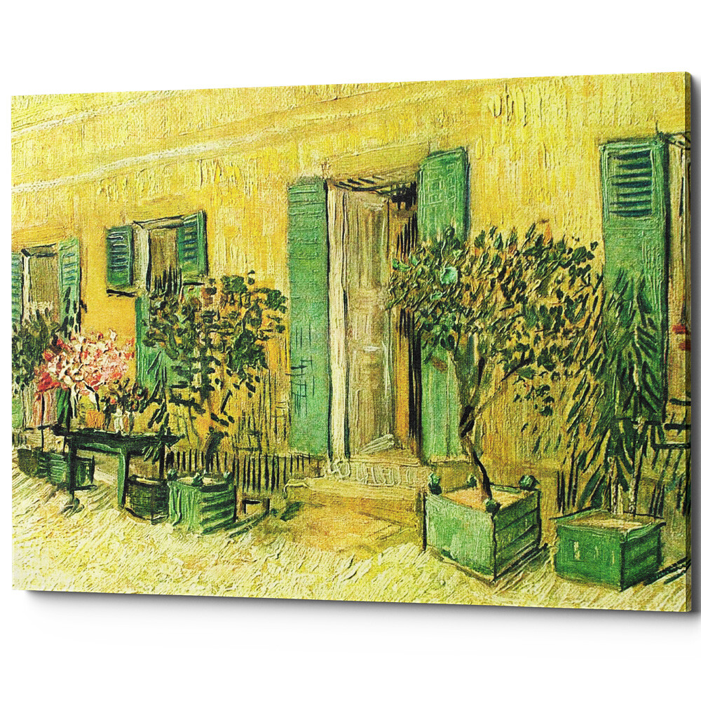 Картина на холсте 50х75 см разноцветная &quot;Экстерьер ресторана в Аньере&quot;