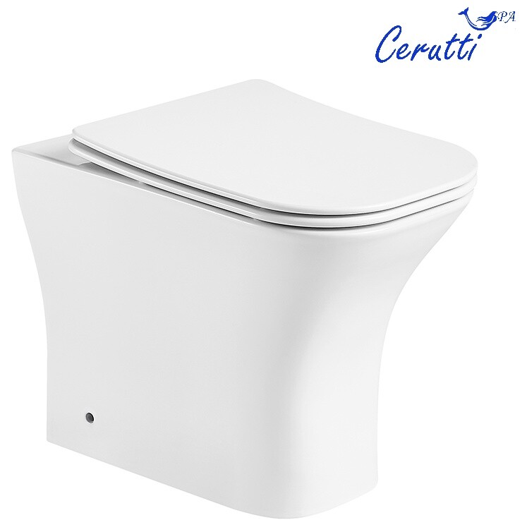 Унитаз приставной безободковый белый Cerutti SPA Vettore F CT7841