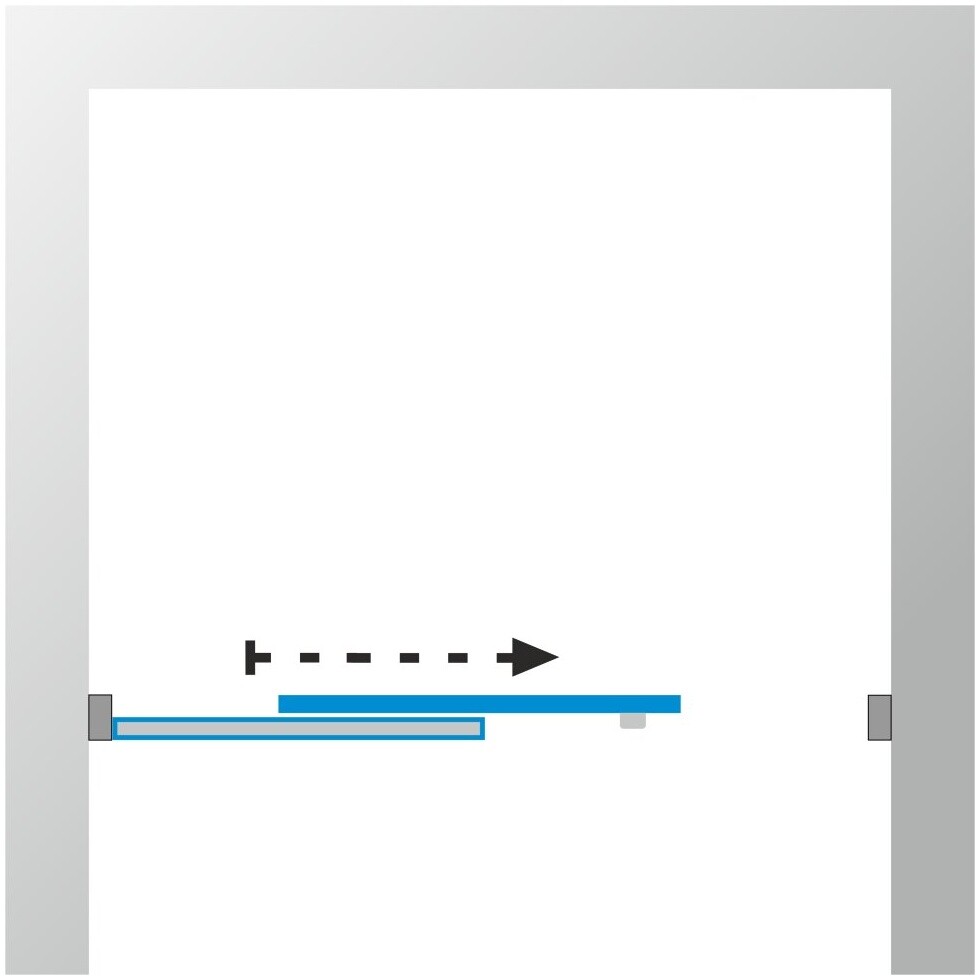 Душевая дверь раздвижная стеклянная 185х100 см белая "Слайд" Triton Щ0000038519 - изображение 3