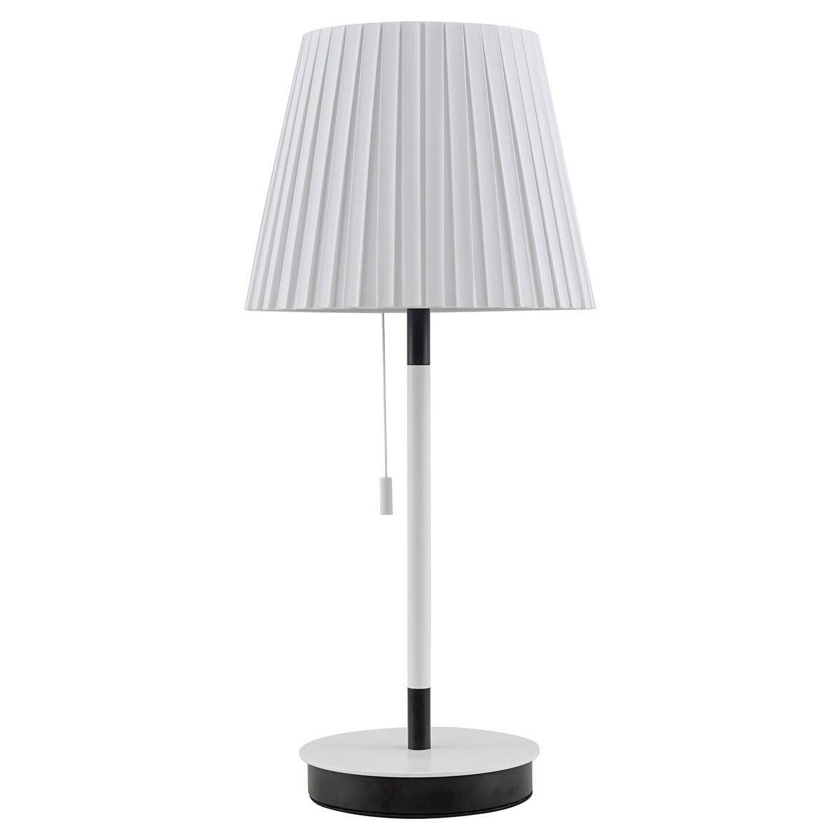 Лампа настольная с белым абажуром хром Cozy LSP-0570