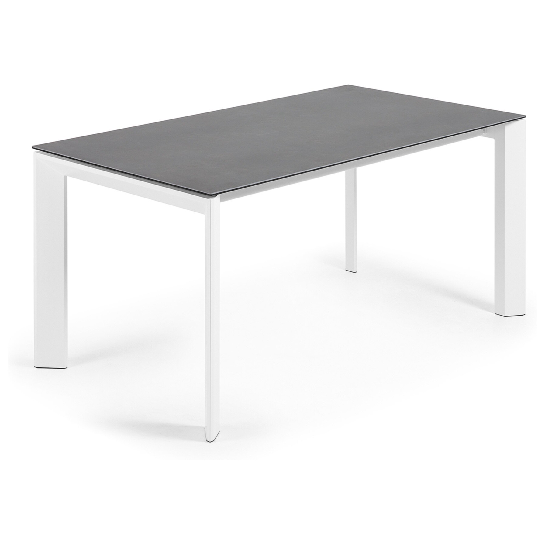 Обеденный стол раздвижной серый на белых ножках 160-220 см Atta CC0180VR от La Forma