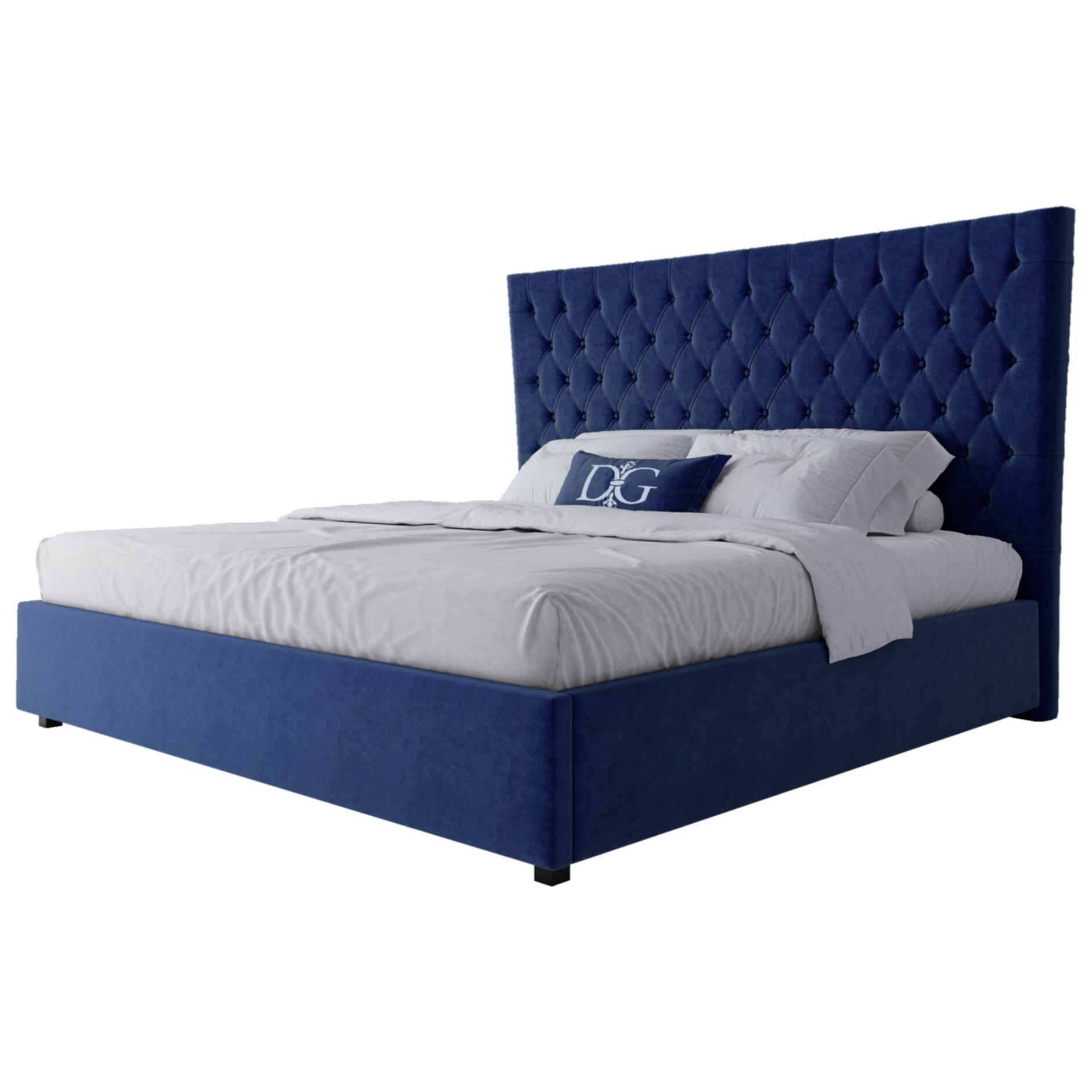 Кровать большая 200х200 QuickSand синяя