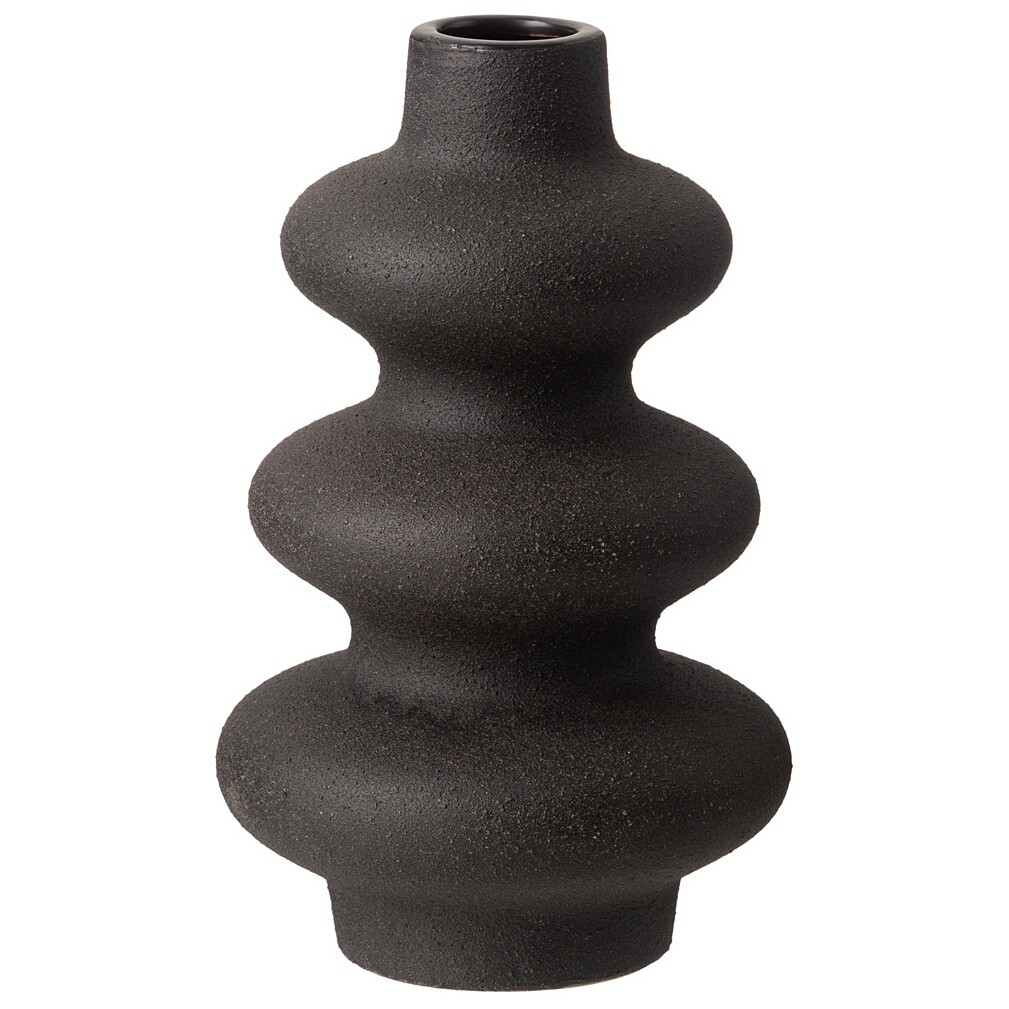 Ваза декоративная керамическая 25 см черная ARM-112-518