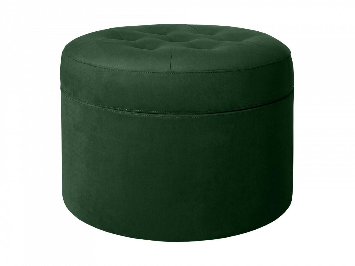 Пуф круглый с емкостью для хранения темно-зеленый Barrel 
