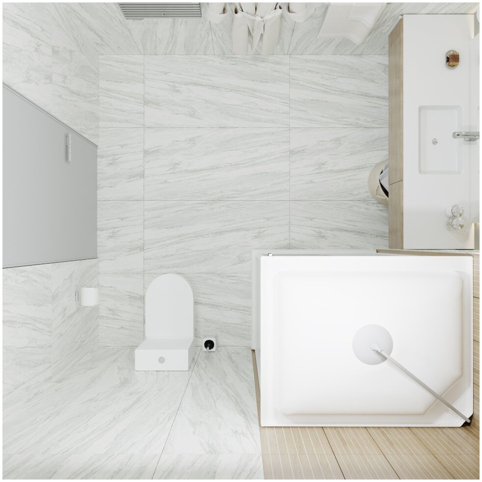 Душевая кабина прямоугольная с низким поддоном 80х120 см белые полосы Triton "Квадро А" Щ0000045508 - изображение 7