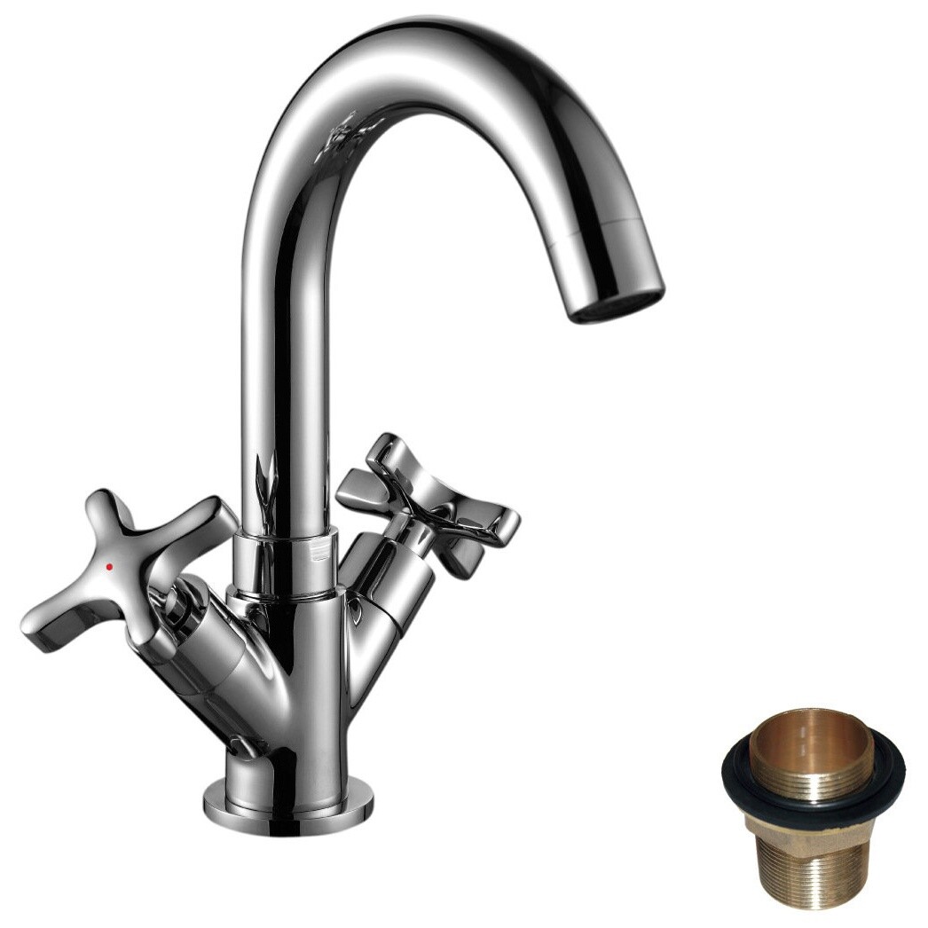 Смеситель для раковины хром Rossinka RS39-62U