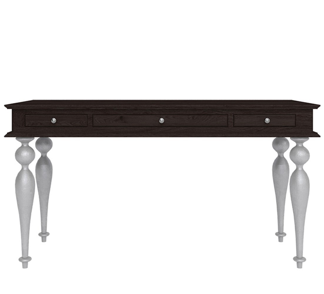 Письменный стол с ящиками и фигурными ножками коричневый Montmorency
