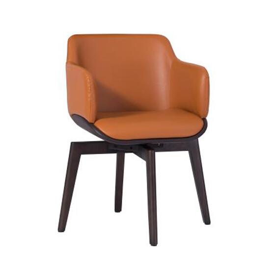 Стул с мягким сиденьем оранжевый, черный 701050