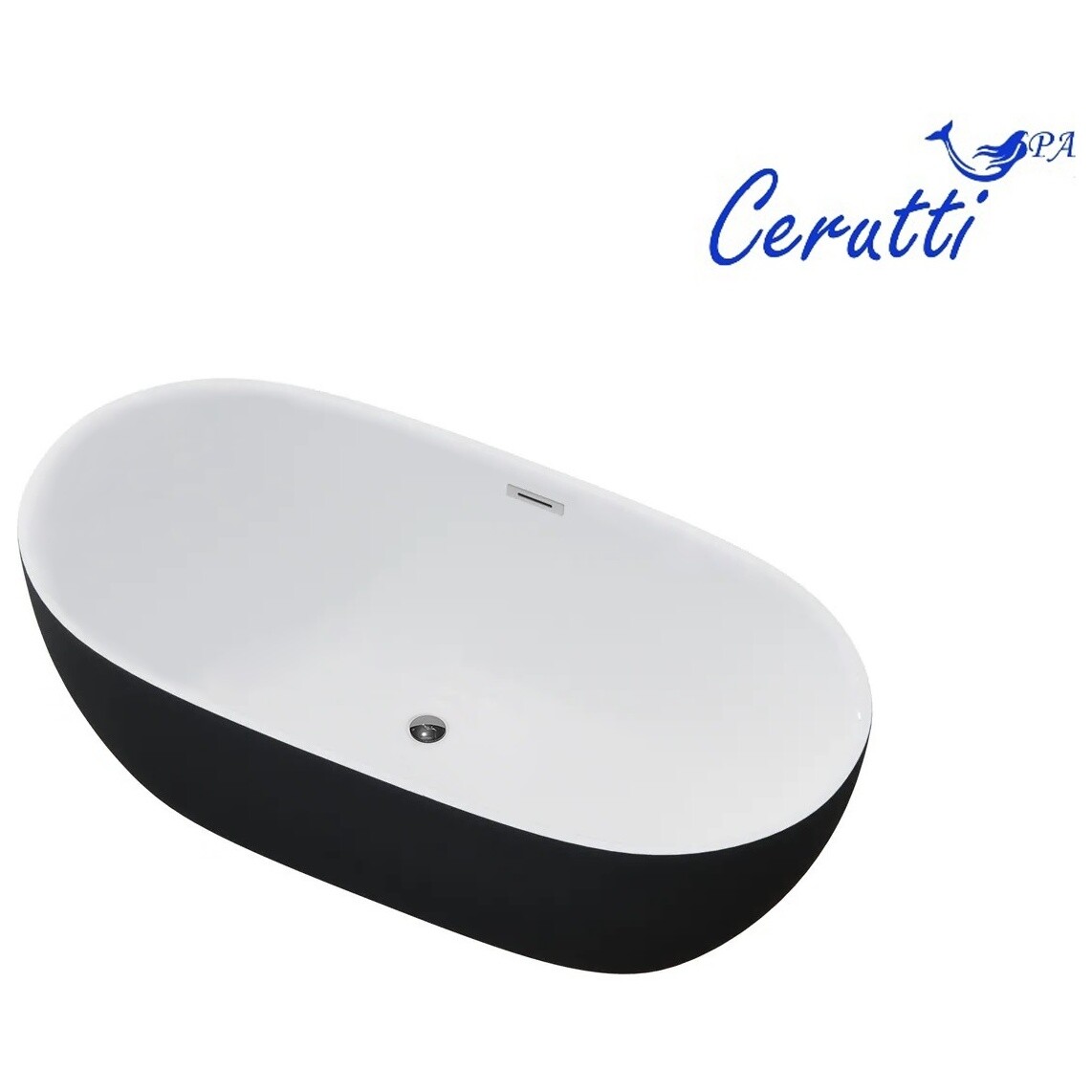 Ванна акриловая отдельностоящая черная матовая Ceruttispa Skye 170 GMB CT10877 - изображение 4