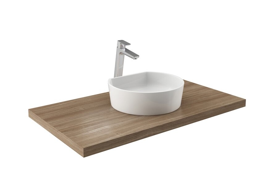 Раковина накладная из литого мрамора белая Ravak Moon 1C XJN01300001 - изображение 8