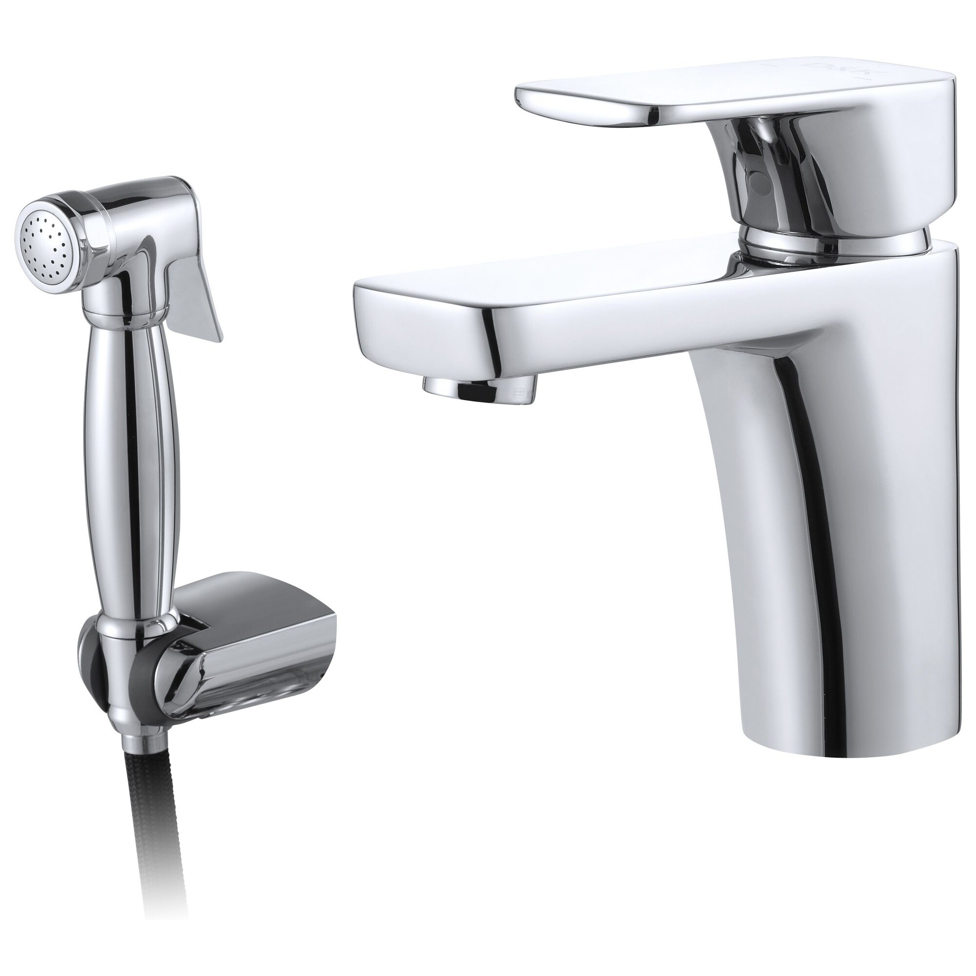 Смеситель для раковины с гигиеническим душем хром D&K Berlin Freie DA1432601