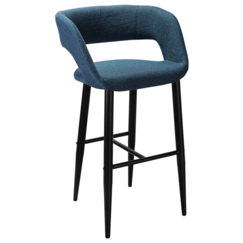 Кресло барное с металлическими ножками синее Walter &quot;Сканди Блю Арт&quot;
