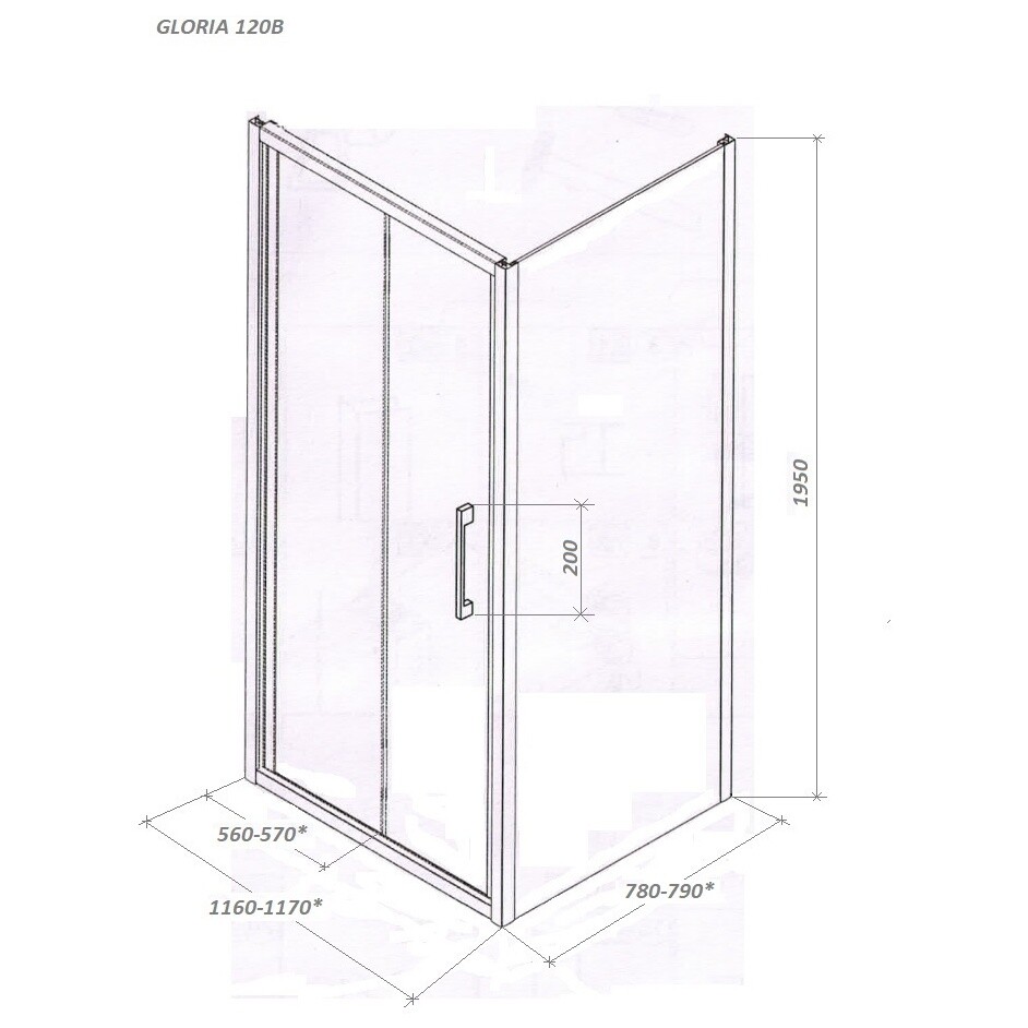 Душевой уголок прямоугольный 80x120 см черный Cerutti SPA Gloria 120B - изображение 7