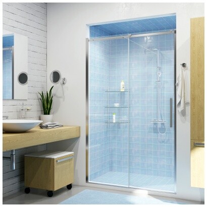 Душевая дверь раздвижная 130х200 см прозрачная, хром Wasserkraft 58R30-15R30