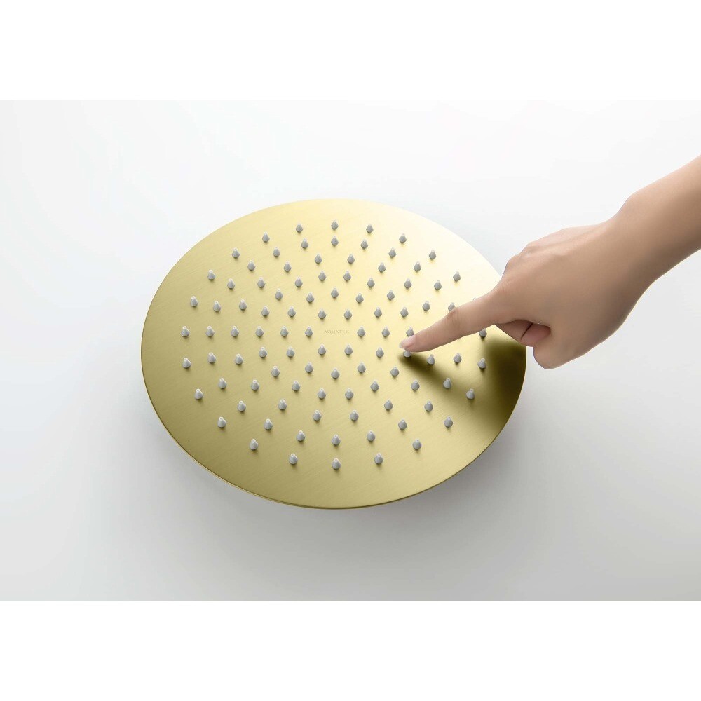 Лейка для верхнего душа круглая 25 см золотая Aquatek AQ2073BG - изображение 8