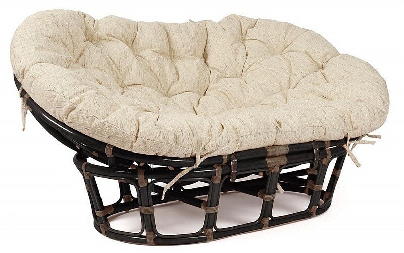 Кресло мягкое темно-коричневое с подушкой &quot;Темный коньяк&quot; Mamasan