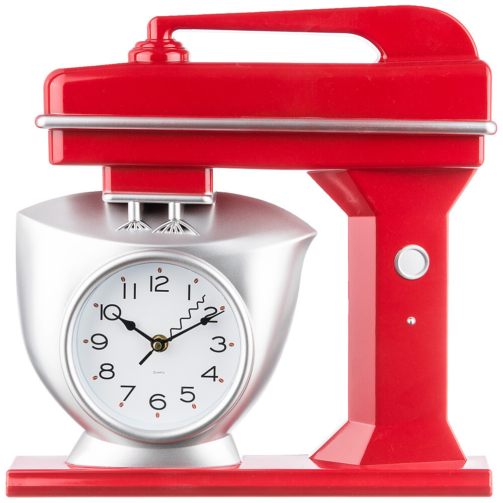 Часы настенные кварцевые 39 см красные Chef Kitchen