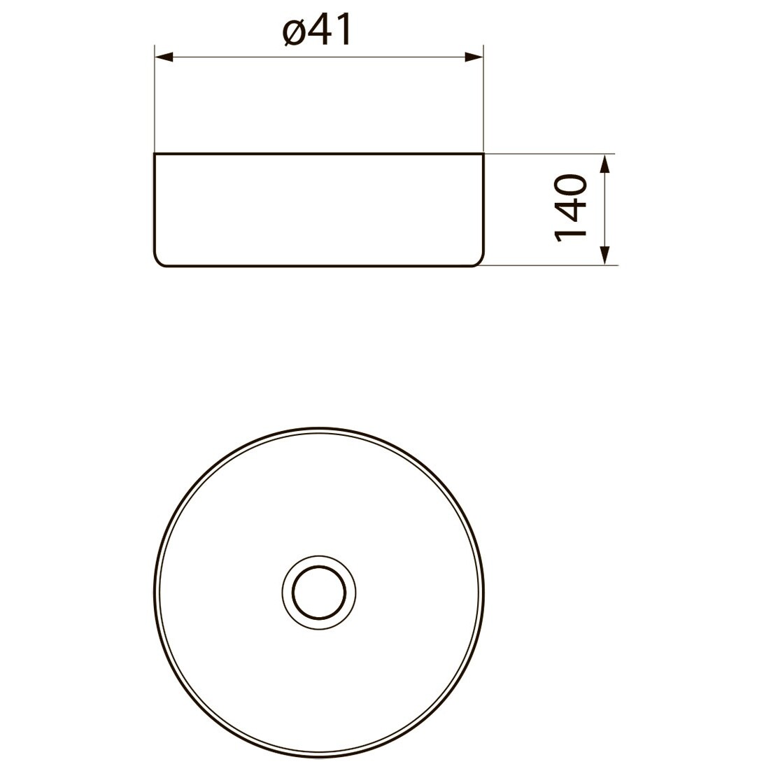 Раковина накладная круглая фарфоровая белая Point "Виктория 41" PN43063 - изображение 5