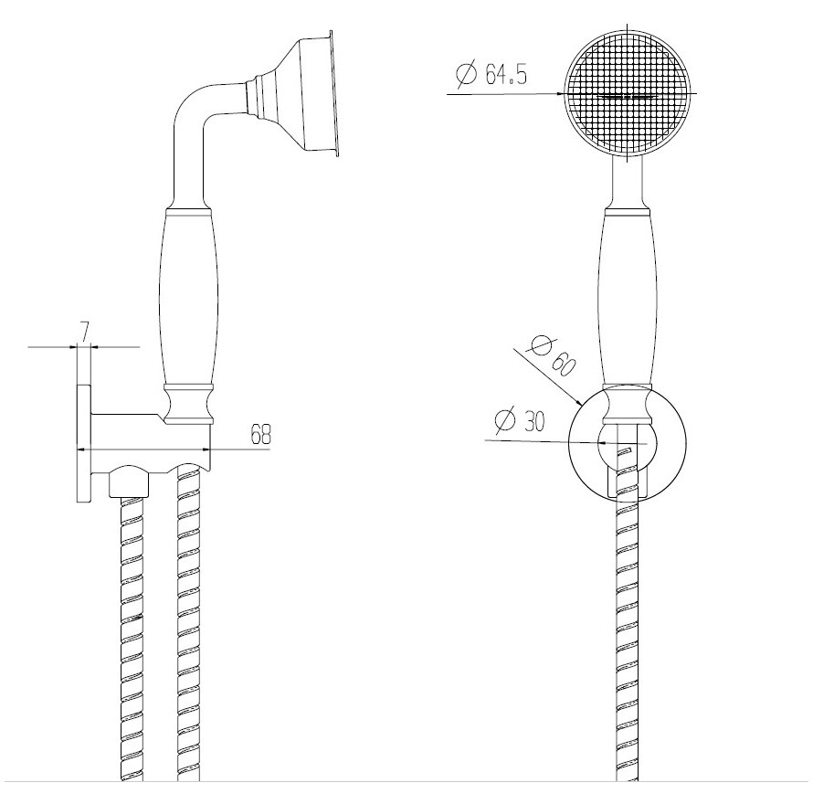 Душевой комплект встраиваемый с верхним душем хром Boch Mann Marbella Top BM8732 - изображение 4