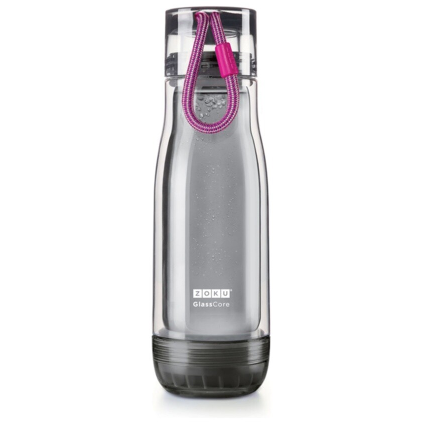 Бутылка для воды с крышкой 475 мл фиолетовая Zoku Active