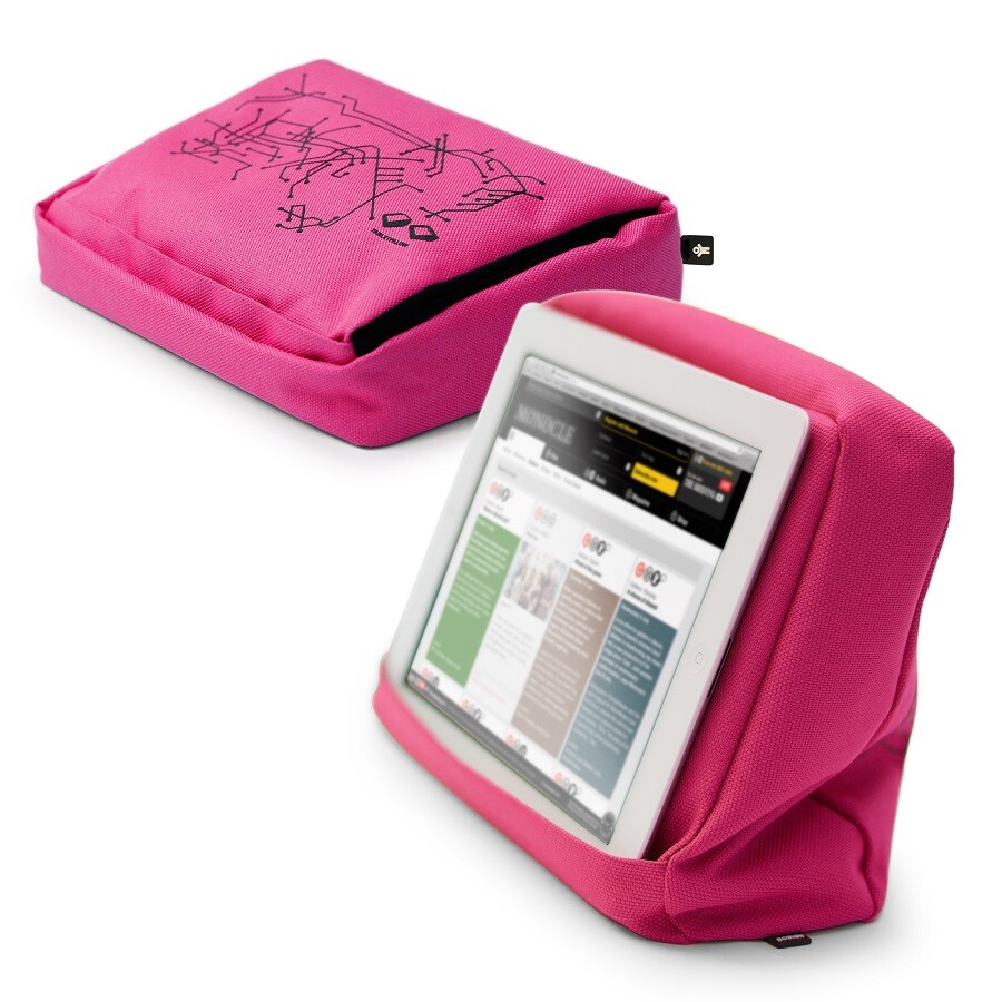 Подушка-подставка с карманом для планшета розовая Hitech 2 