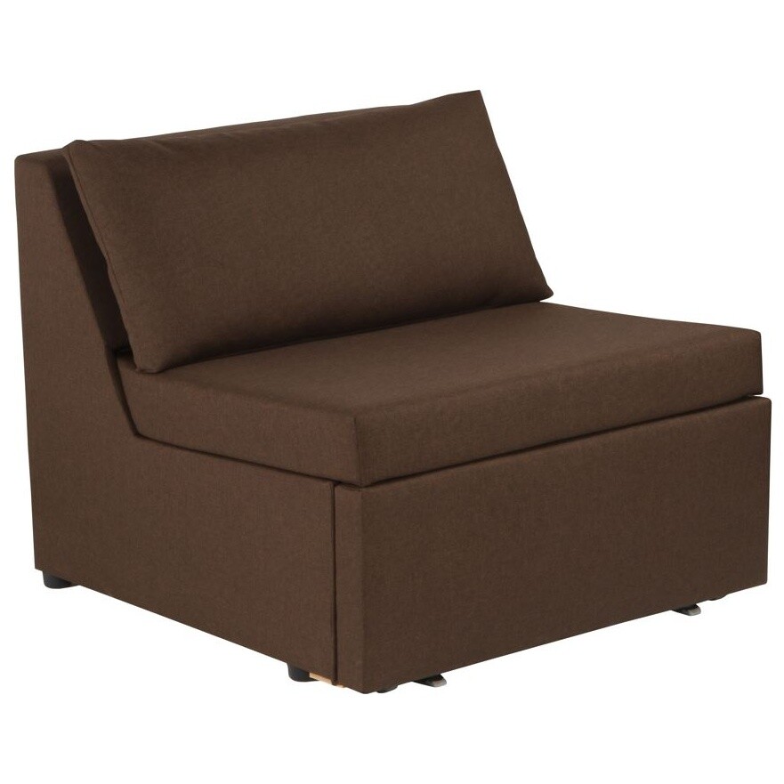 Кресло-кровать с подушкой и ящиком для белья коричневое &quot;Такка&quot;