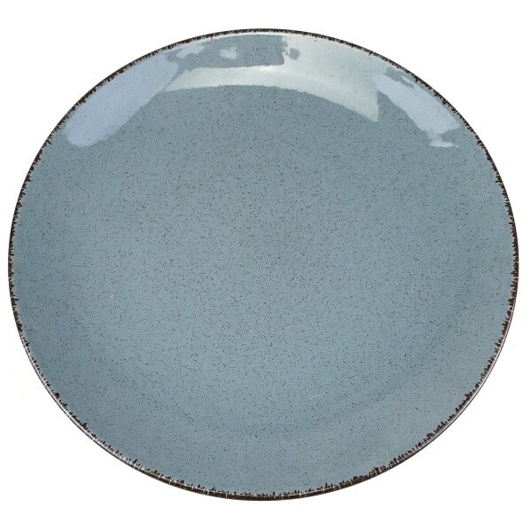 Тарелка фарфоровая плоская 30 см синяя Pearl