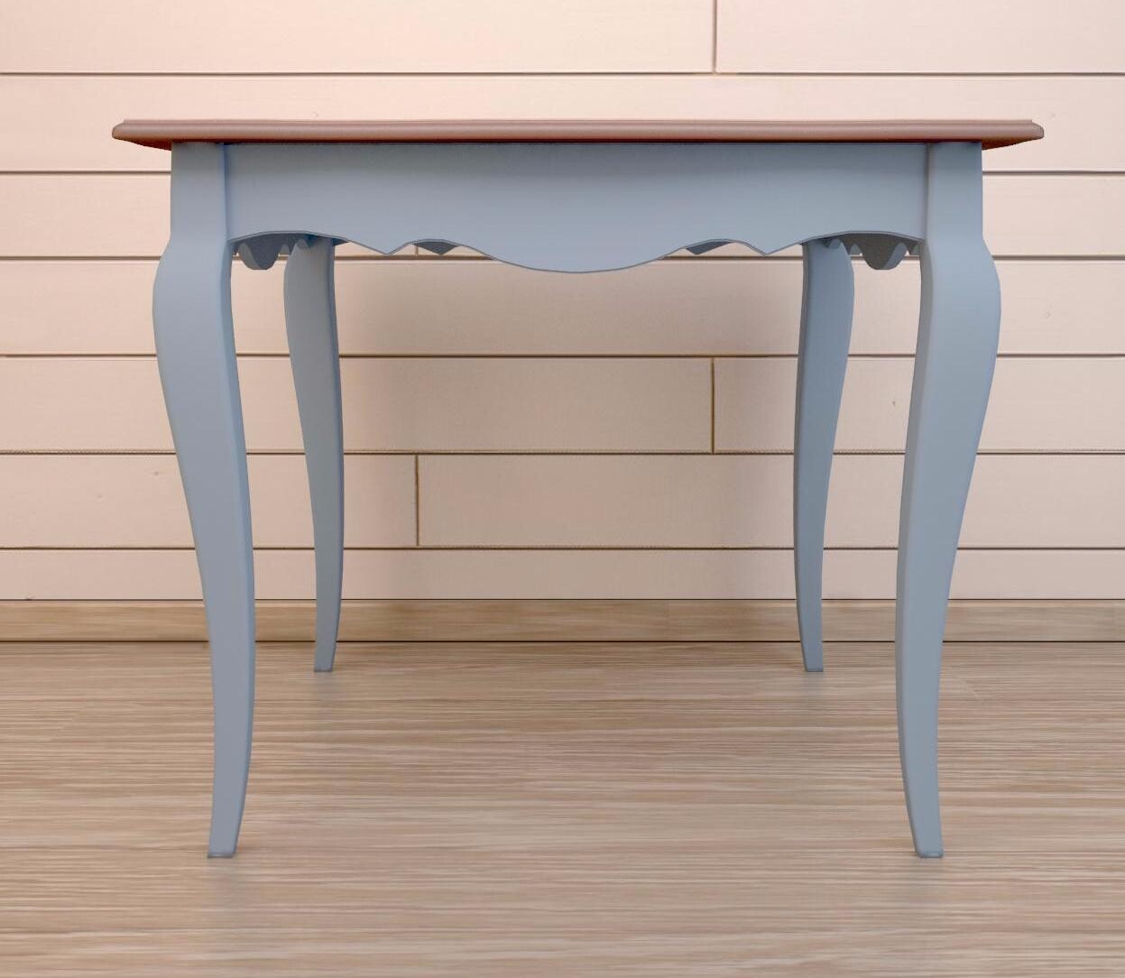 Обеденный стол квадратный голубой 90 см Leontina