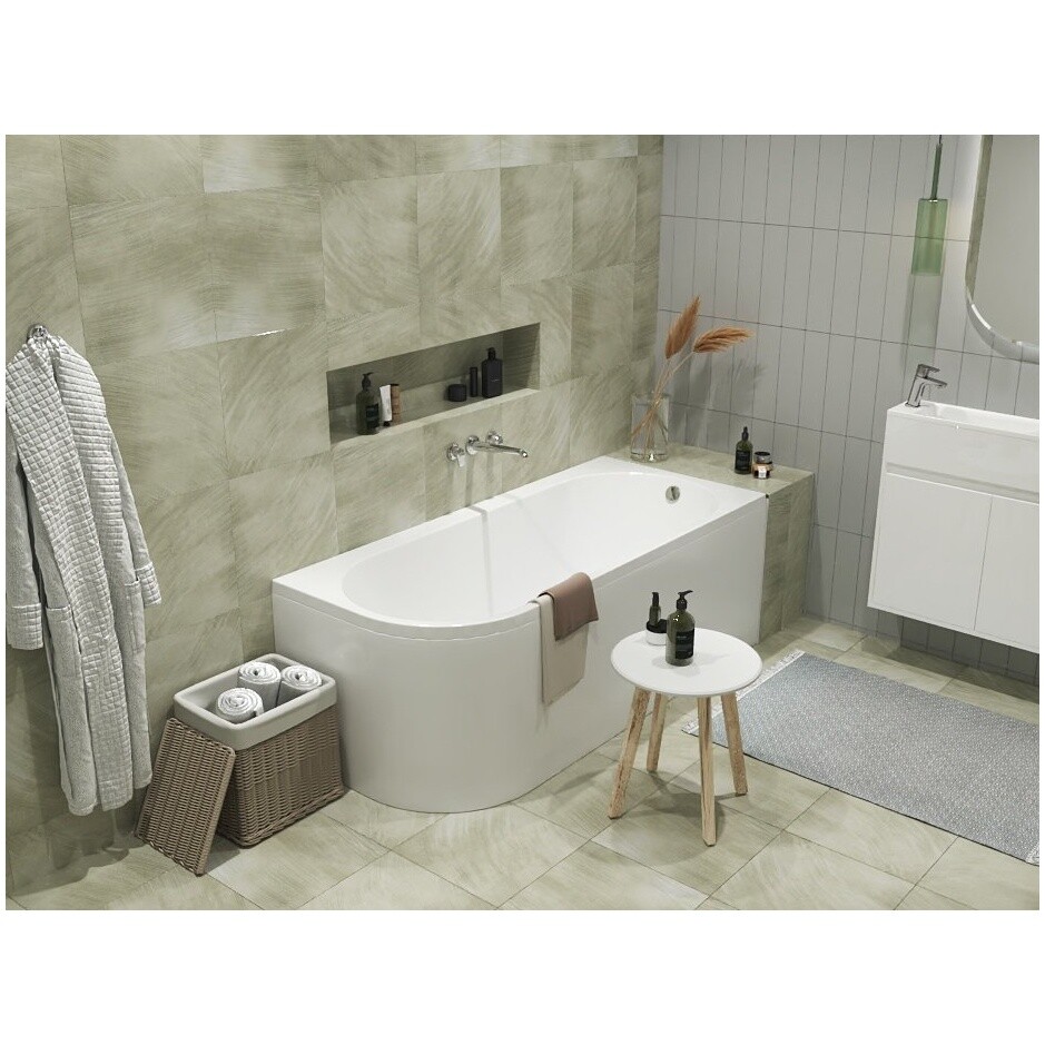 Ванна акриловая 170х75 см правая белая Creto Melissa 32-17075R - изображение 4