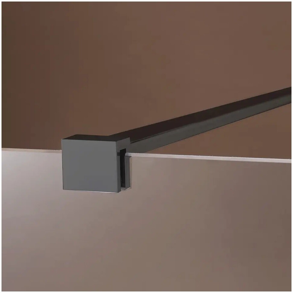 Ограждение душевое 100х190 см прозрачное, черное Parly T100B - изображение 4