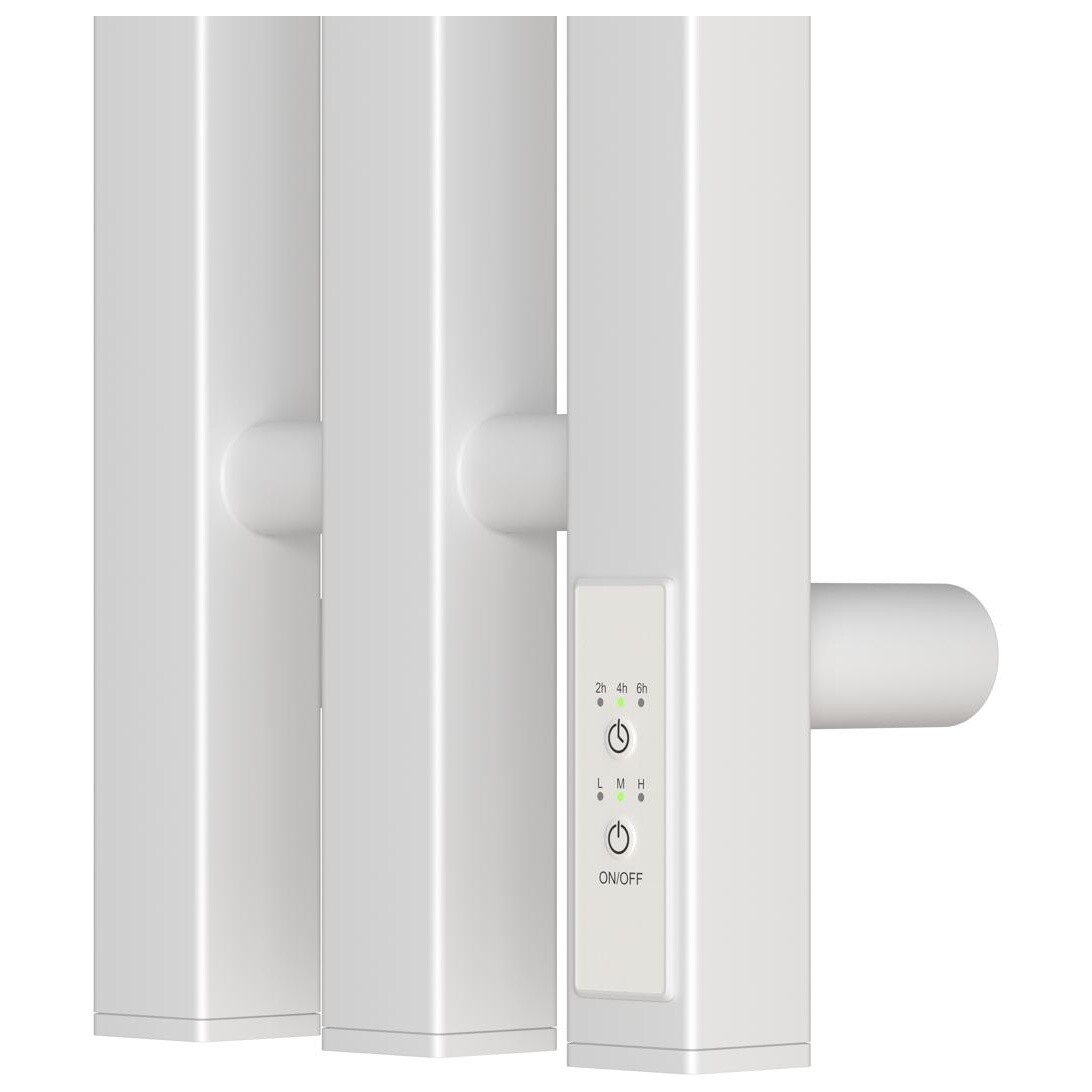 Полотенцесушитель электрический 12x120 см с диммером справа белый Point "Гермес" PN13822W П3 - изображение 4