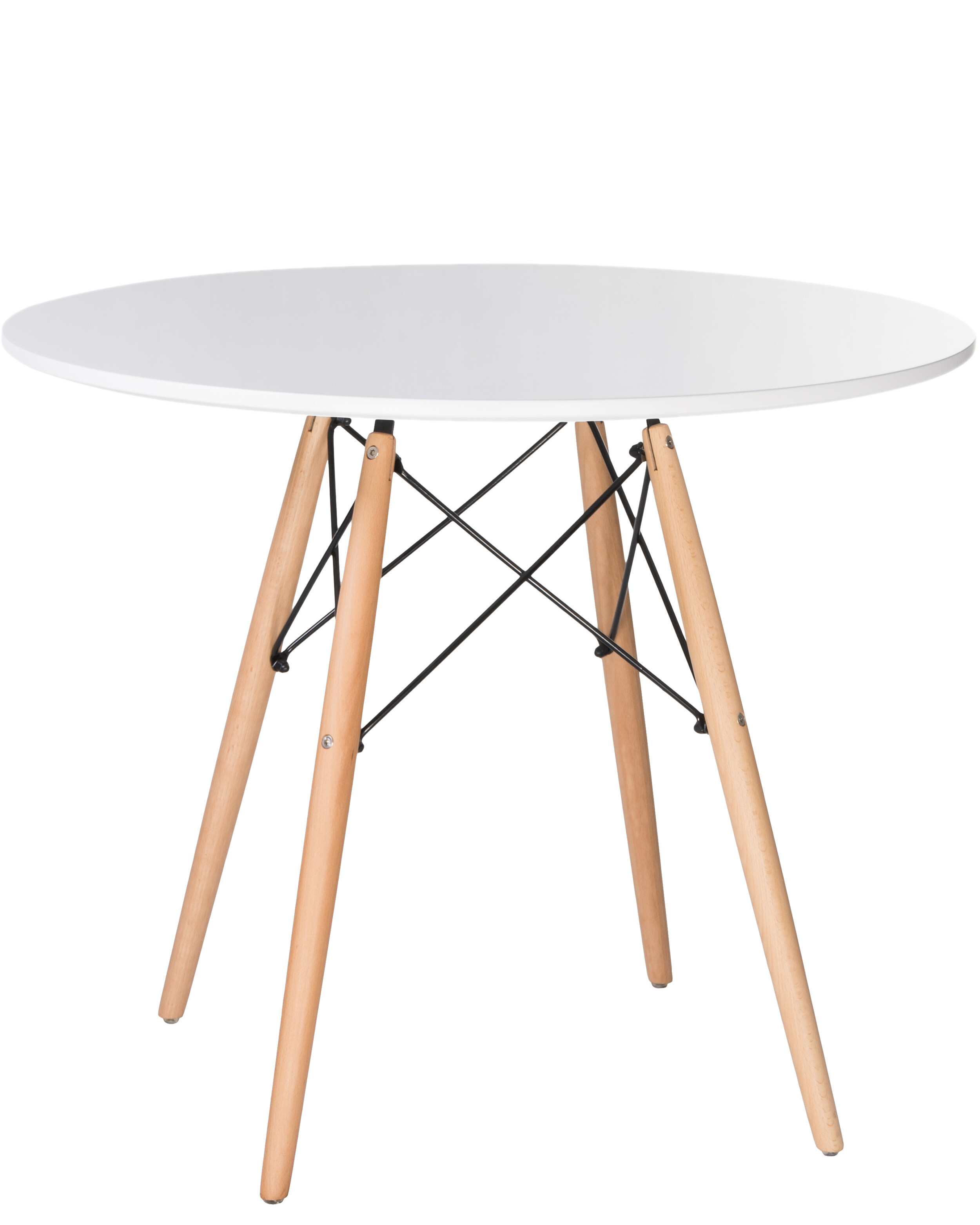 Обеденный стол круглый 90 см белый CHELSEA`90
