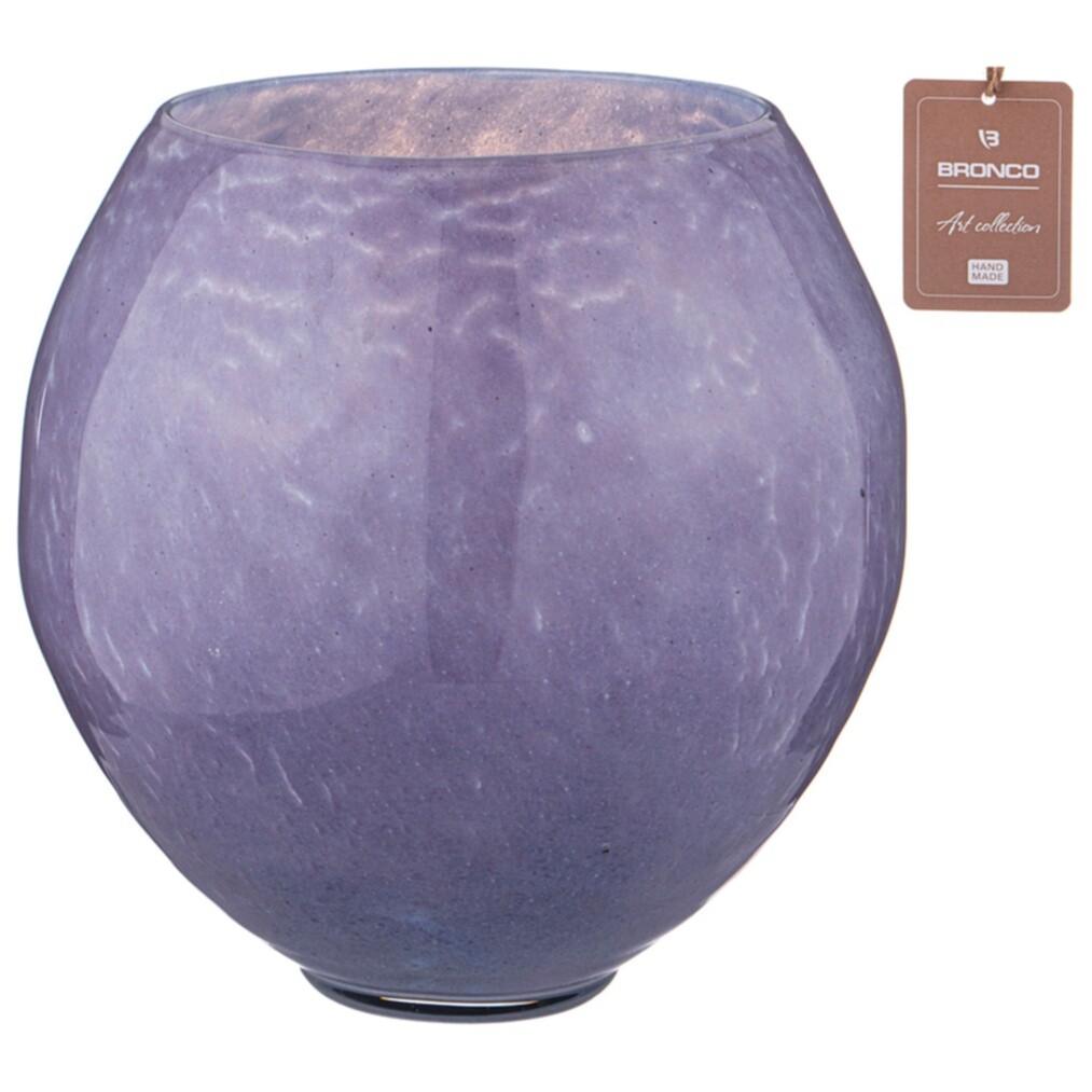 Ваза стеклянная 21 см фиолетовая Art Collection