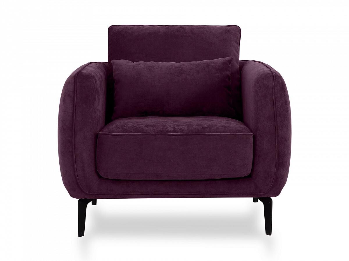 Кресло с мягкими подлокотниками фиолетовое Amsterdam