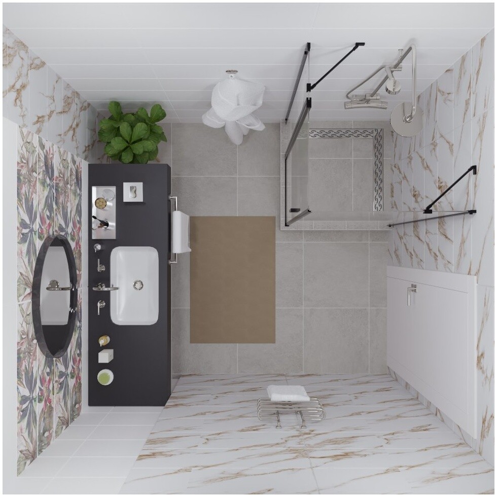 Душевой уголок квадратный 90х90 см черный Triton "Йота-Блэк" Щ0000054032 - изображение 6