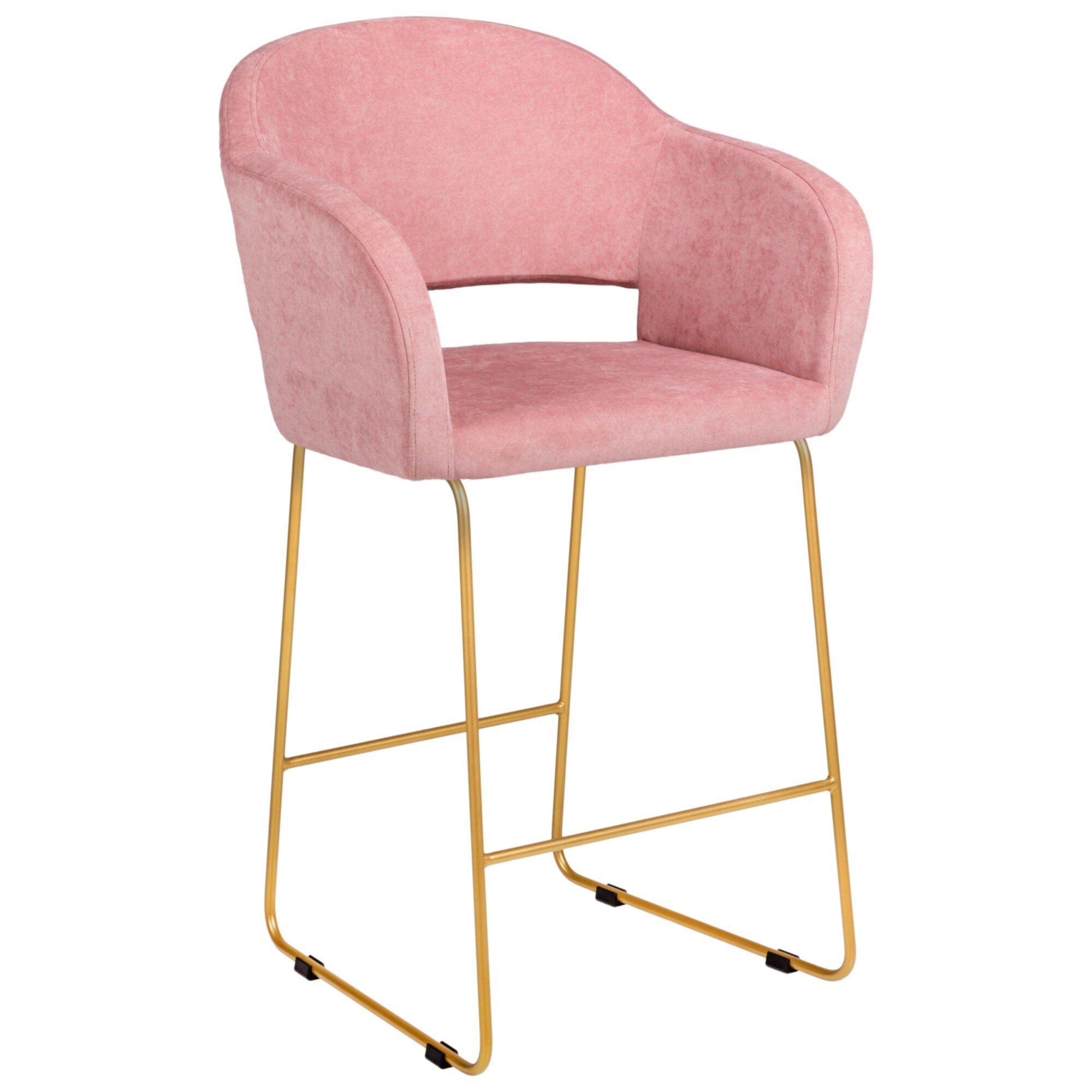 Кресло полубарное со спинкой розовое Oscar