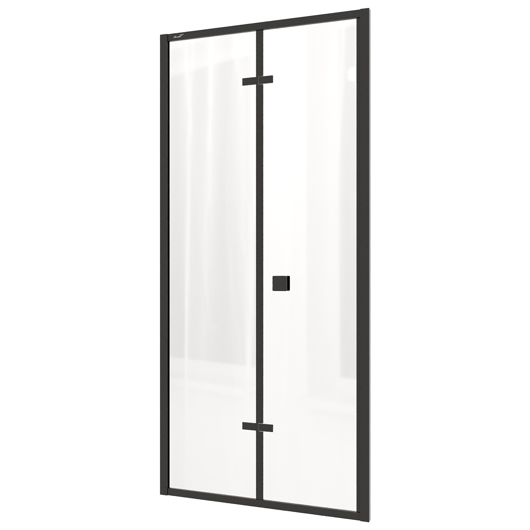 Дверь душевая в нишу 90х195 см прозрачная, черная Cerutti SPA BELLA D91B