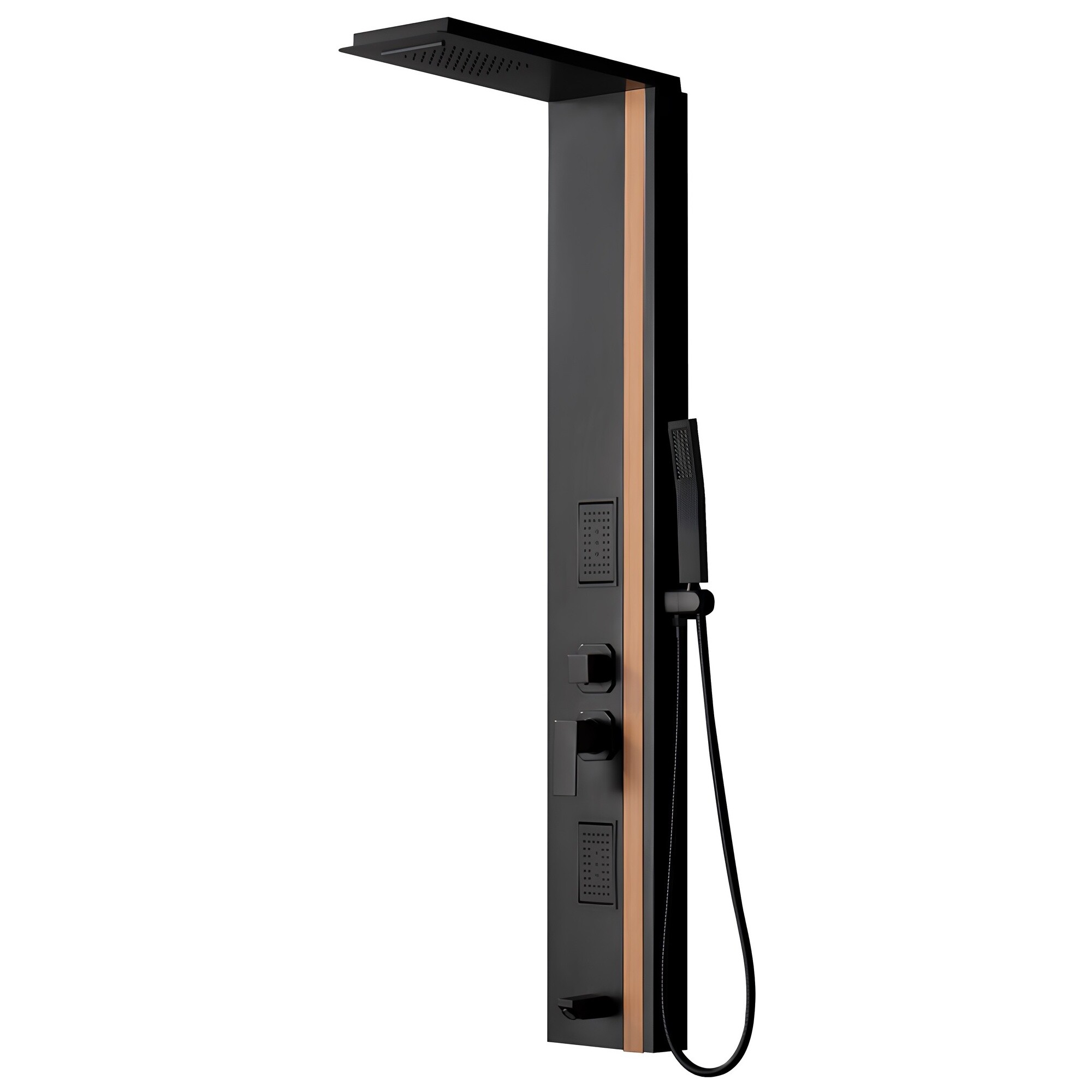 Душевая панель с гидромассажем черная Ceruttispa ROSANNA CT10400