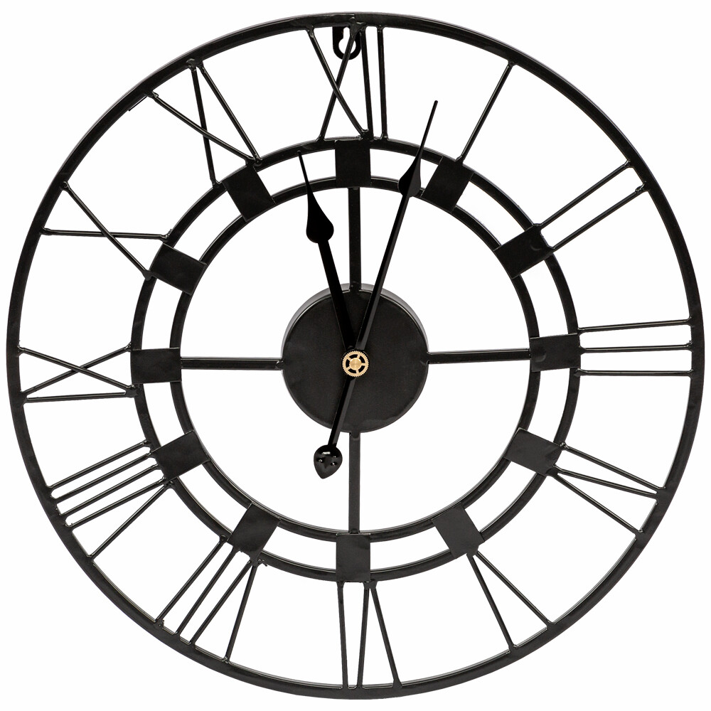 Часы настенные круглые черные «Пилар»
