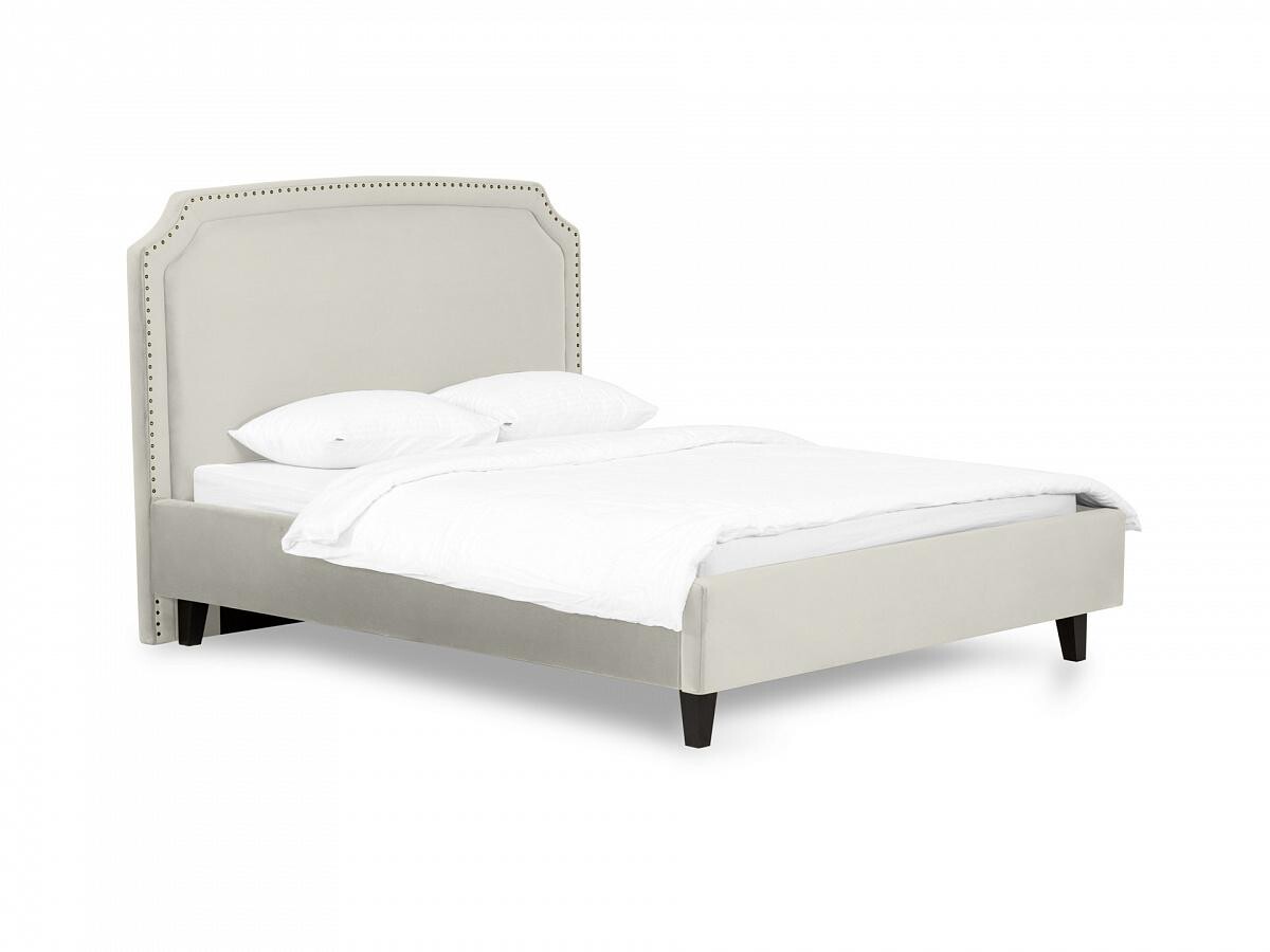 Кровать двуспальная с ножками 180х200 см белая Ruan 