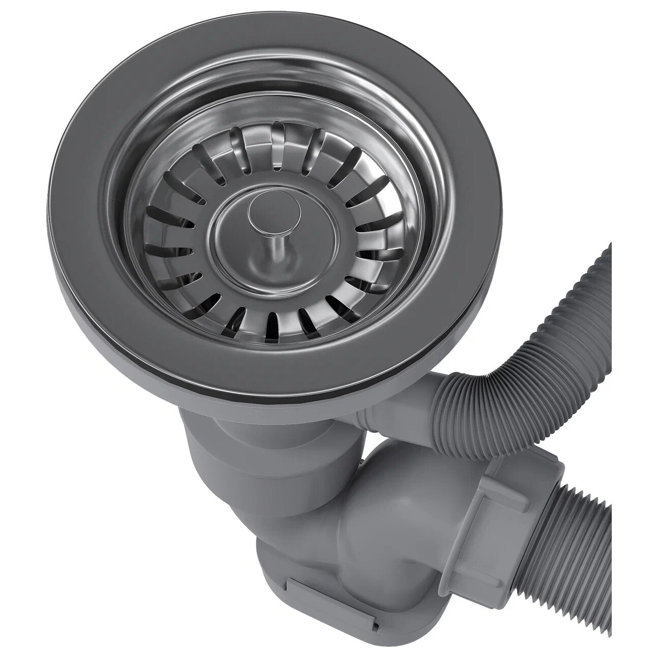 Сифон для кухонной мойки с выпуском полированная сталь Reflexion Arno RX3001SS - изображение 5