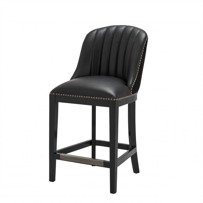 Барный стул на деревянных ножках черный Counter Stool Balmore 112044