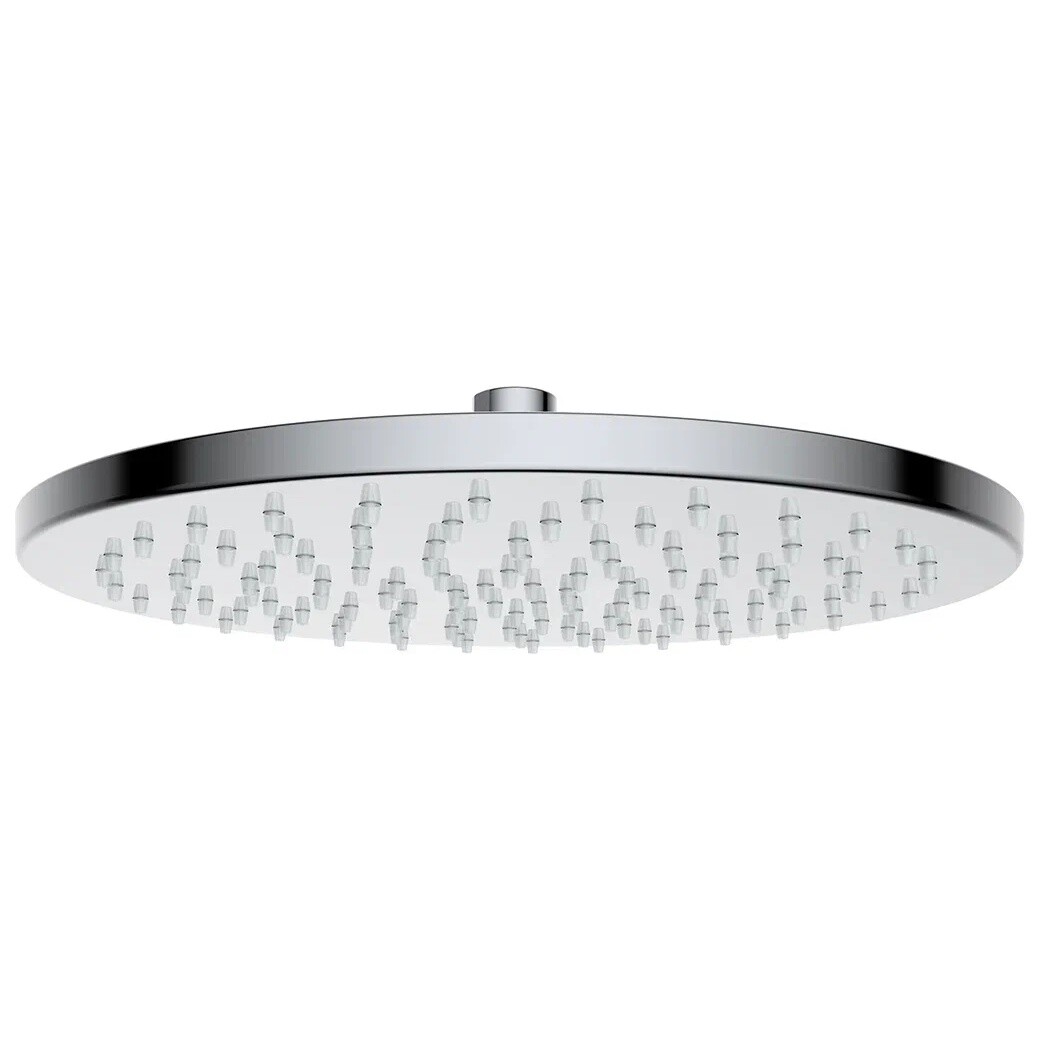 Лейка для верхнего душа круглая 26 см белая, хром Lemark LM8132C